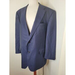 Paul Beverly Mens Navy Blazer 46R Classic Preppy Academia Professor core